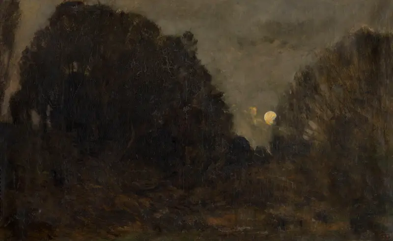 Månuppgång vid Barbizon av Charles François Daubigny