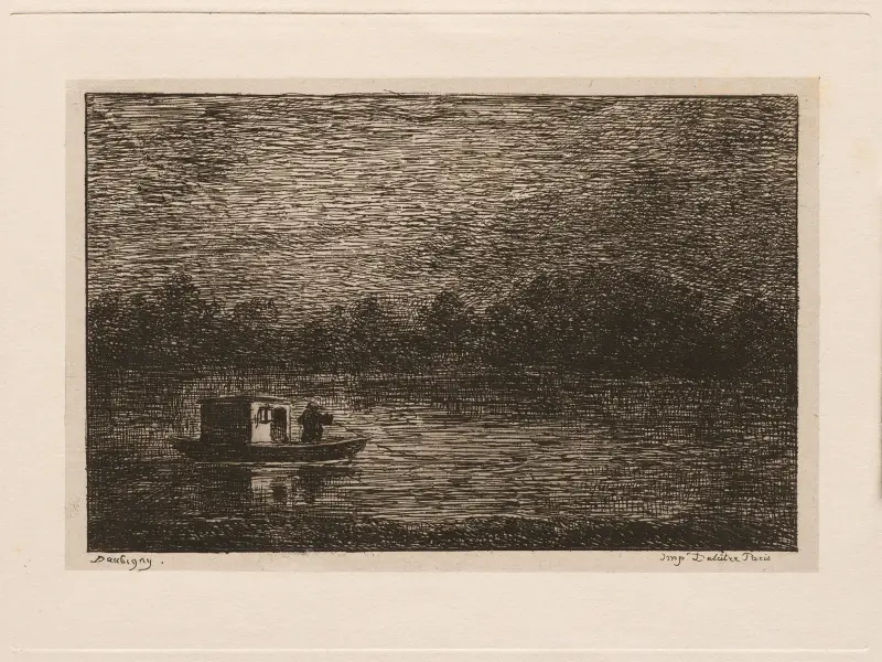 Nachtfahrt oder Netzfischen von Charles François Daubigny