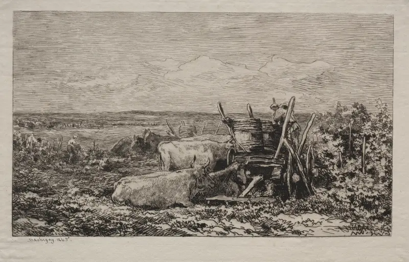 Vinskörden av Charles François Daubigny