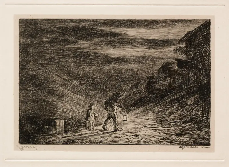 The Search for an Inn av Charles François Daubigny