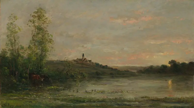 Seinen; morgon av Charles François Daubigny
