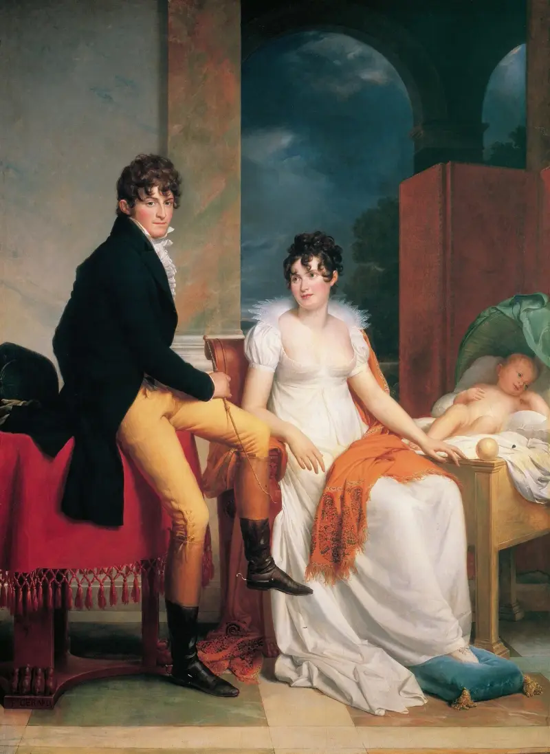 Moritz Christian Reichsgraf von Fries with his wife Maria Theresia Josepha and the son Moritz,1805 av François Gérard