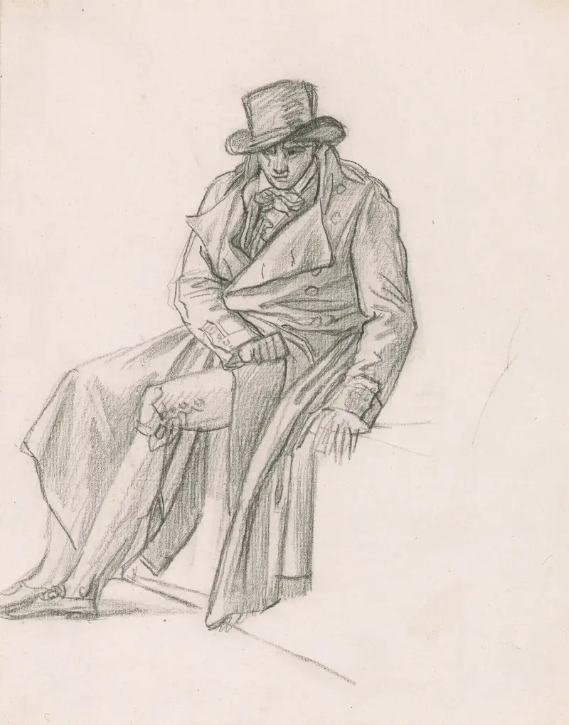Studie till 'Den 10 augusti 1792' av François Gérard