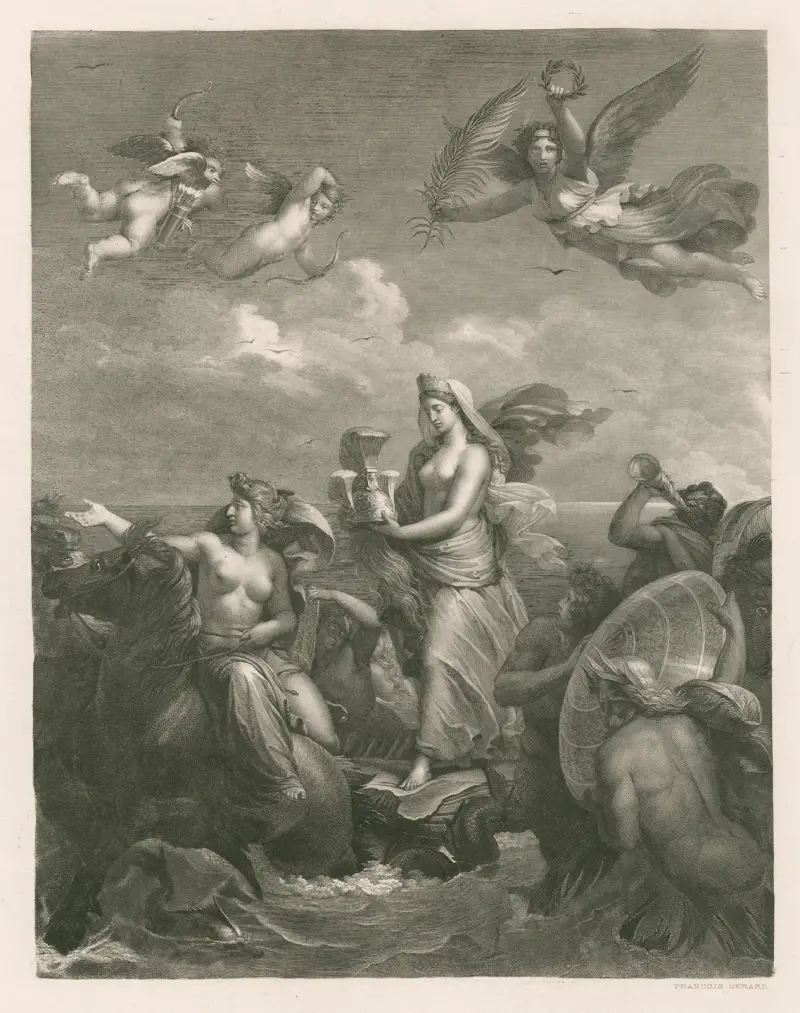 Thetis bearing the arms of Achilles av François Gérard