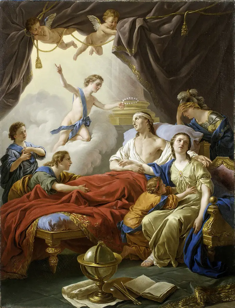 Allegori över dauphinens död av Louis-Jean-François Lagrenée