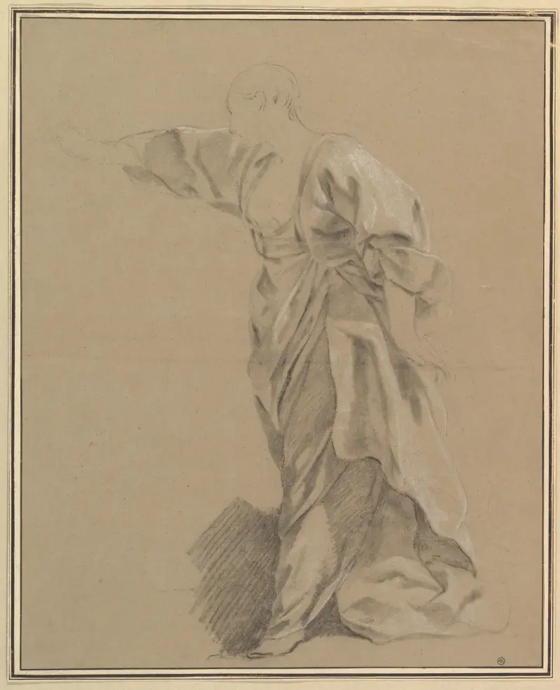 Drapery Study of a Woman with an Outstretched Arm av Louis-Jean-François Lagrenée