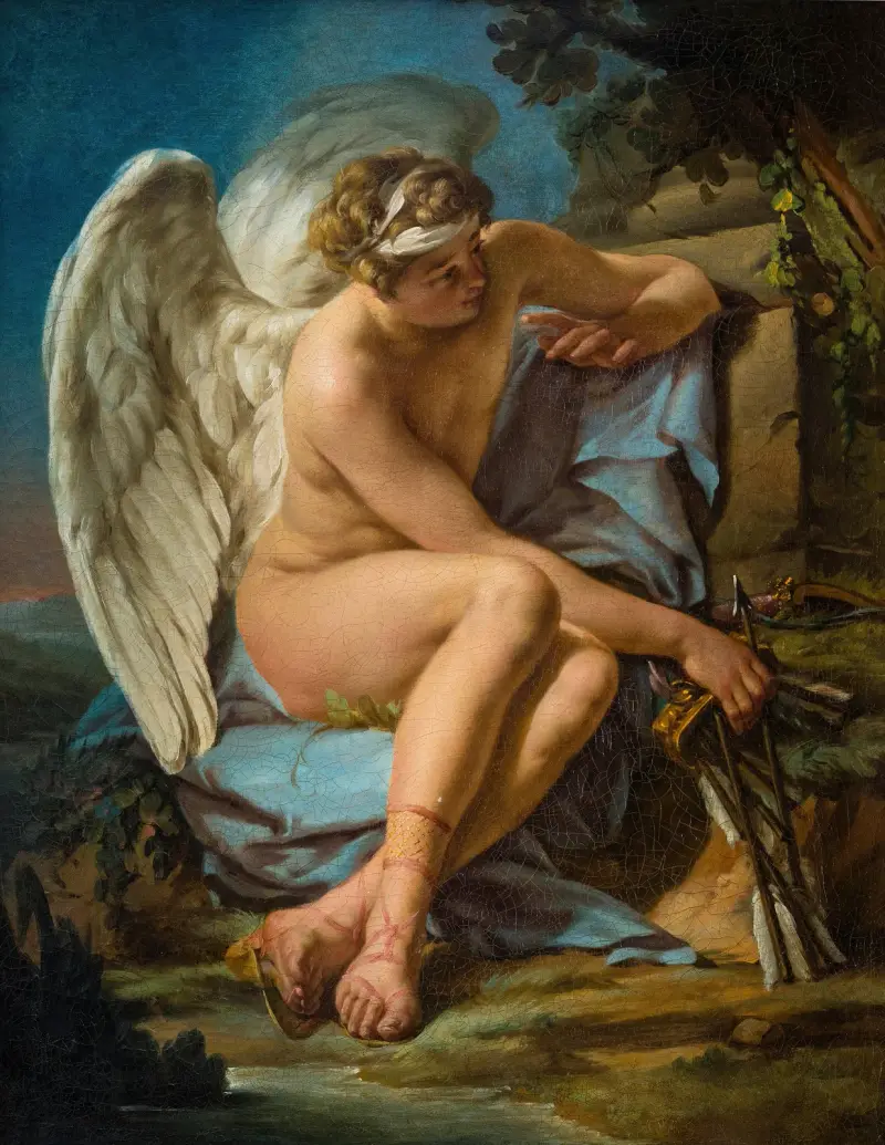 Amor auf der Lauer von Louis-Jean-François Lagrenée