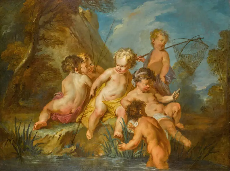 Les Amours Pêcheurs (Die Liebe beim Fischen) von François Lemoyne