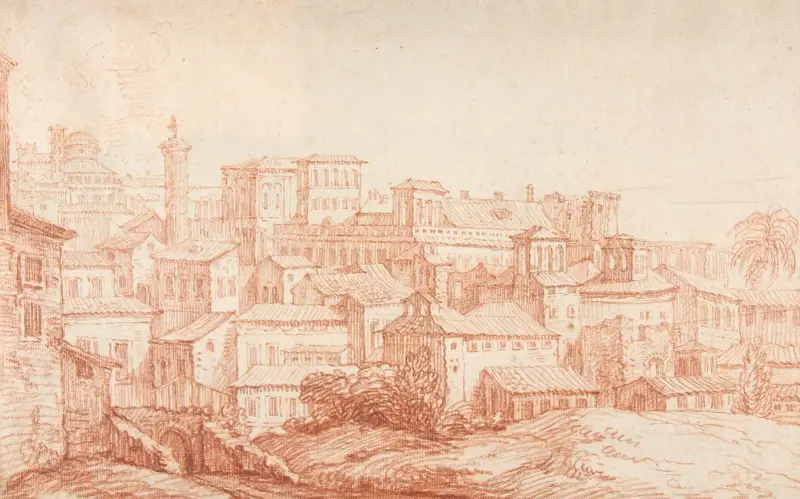 View of Rome av François Lemoyne