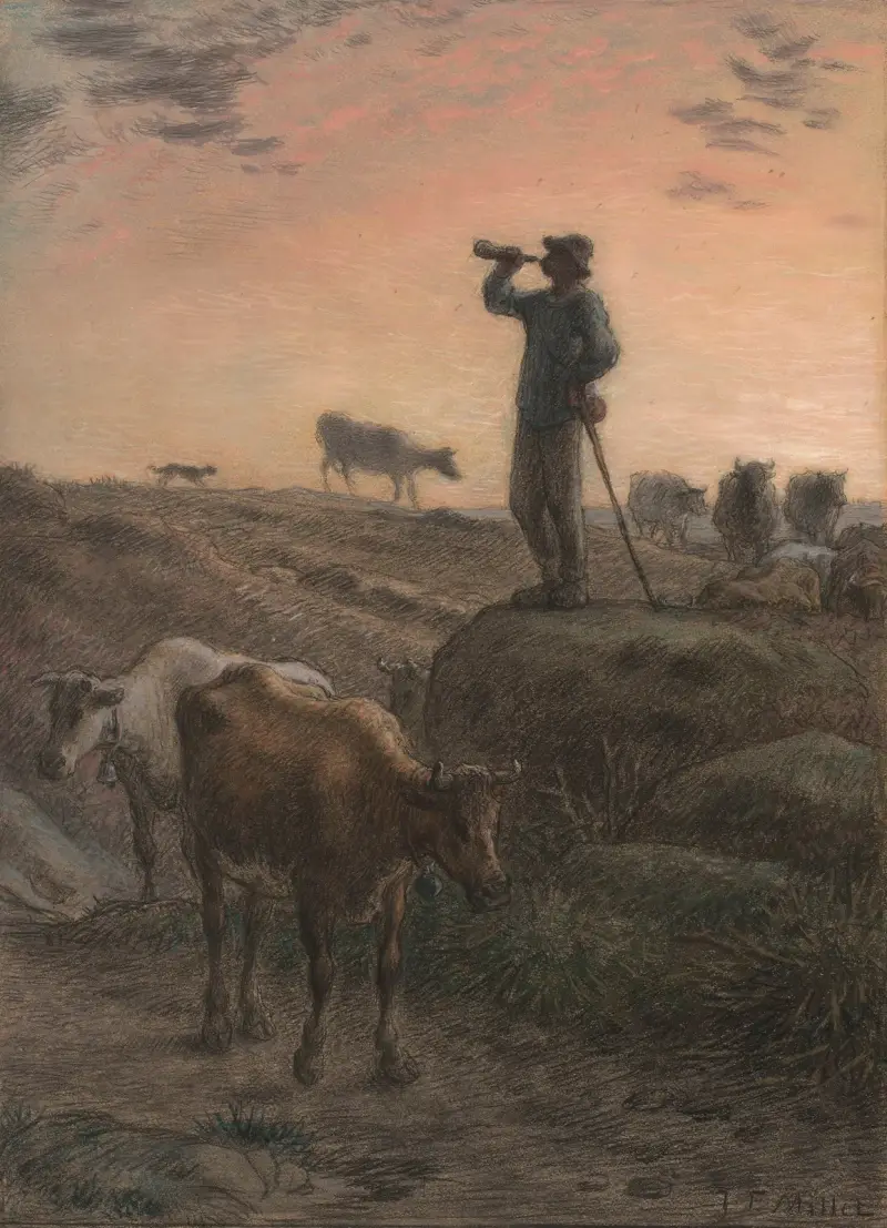 Volání krav domů, Jean-François Millet