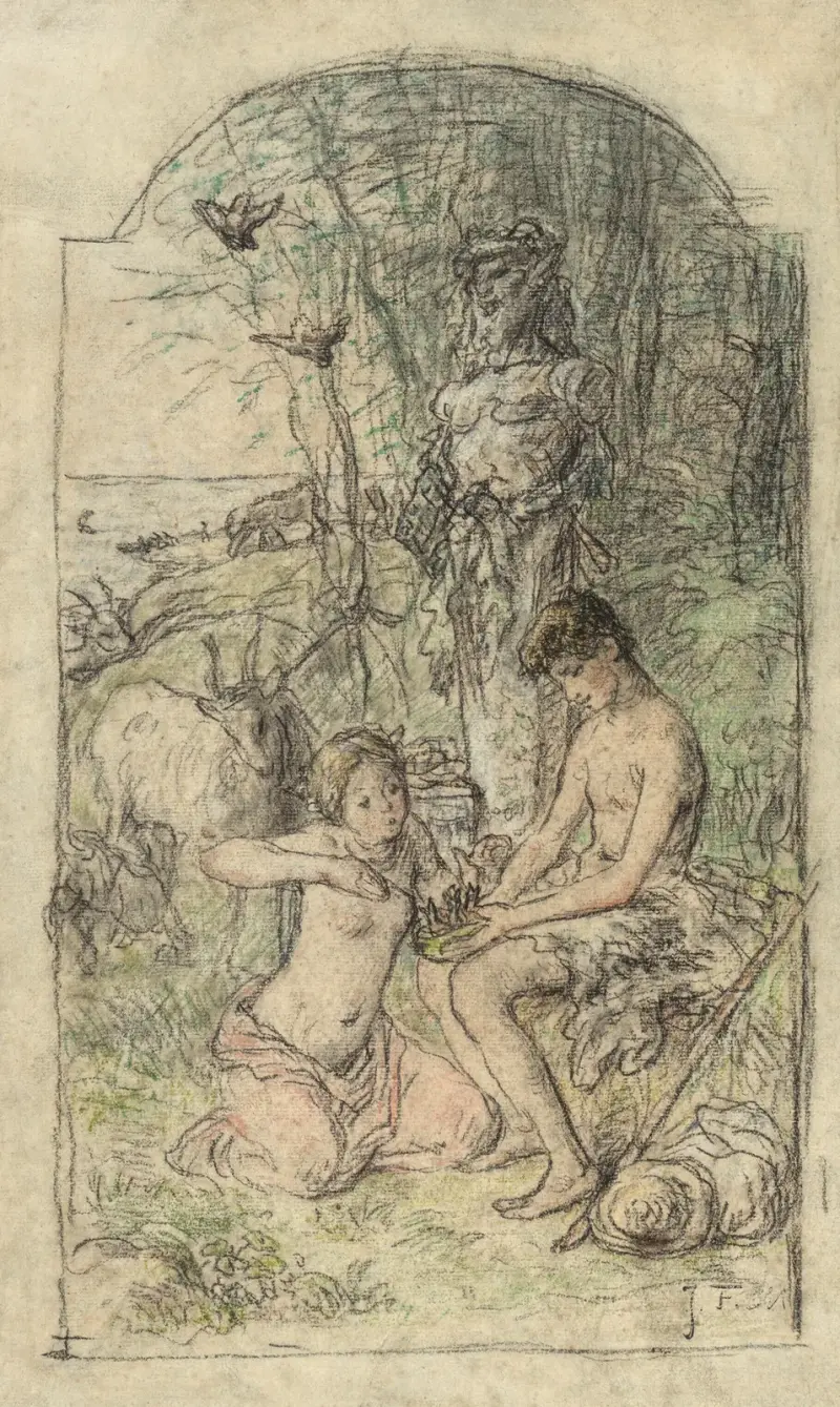 Daphnis und Chloe (Der Frühling) von Jean-François Millet