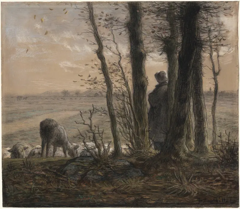 Padající listí, Jean-François Millet