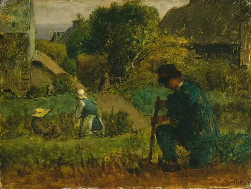 Zahradní scéna, Jean-François Millet