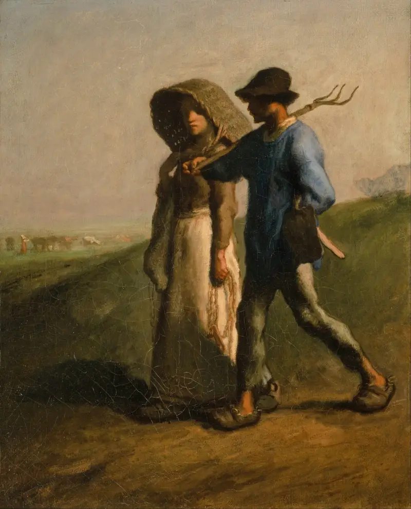 Cesta do práce, 1851, Jean-François Millet
