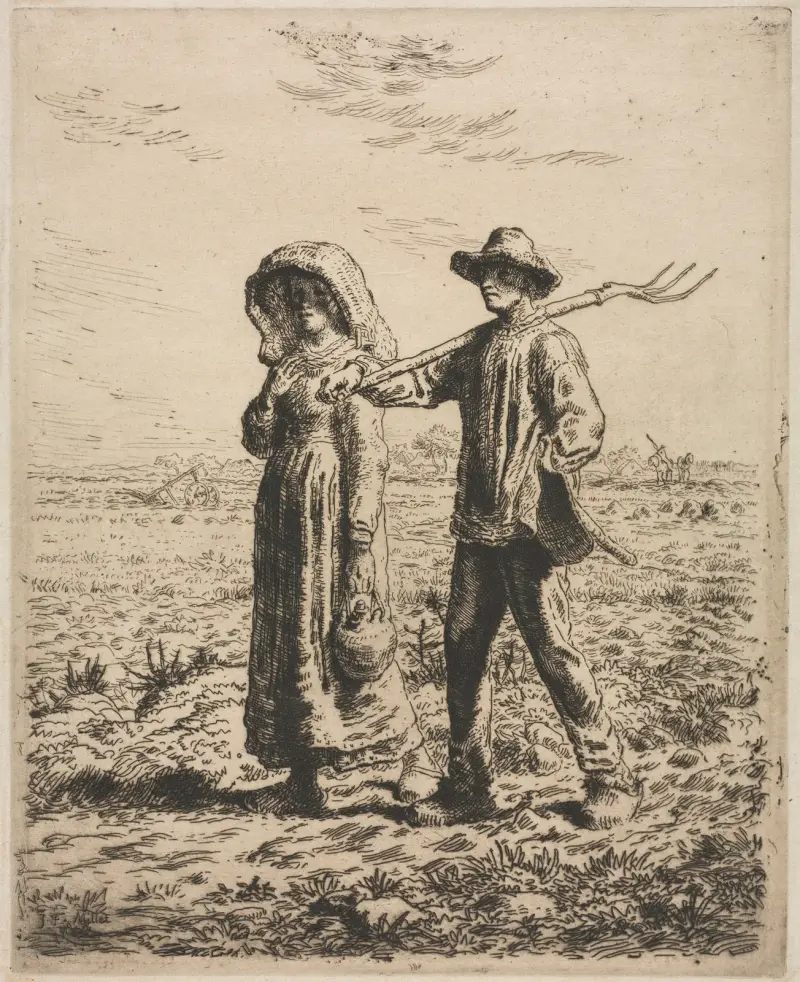 Na cestě do práce, 1863, Jean-François Millet