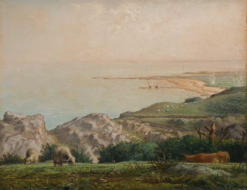 Havet sett från klippan vid Landemer av Jean-François Millet