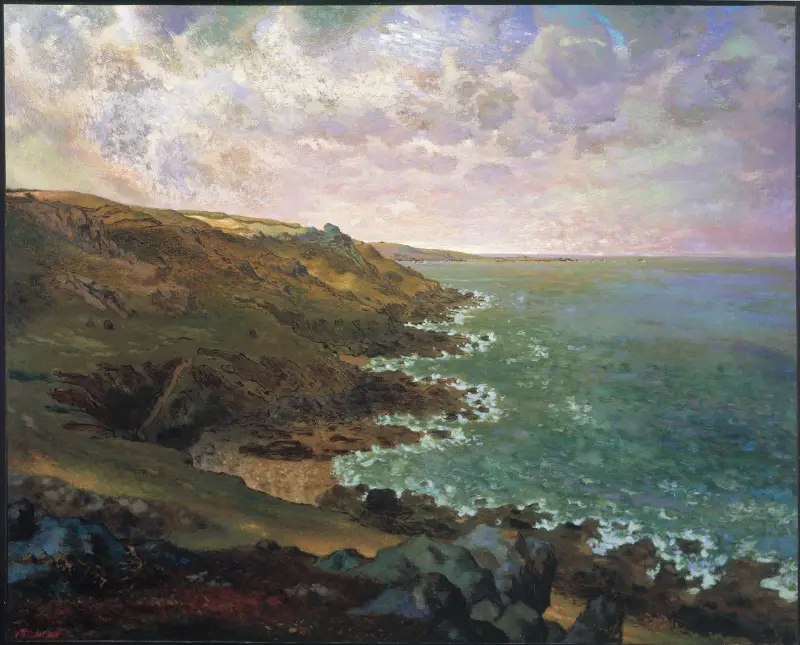 Les falaises de Gréville (The Cliffs of Gréville) av Jean-François Millet