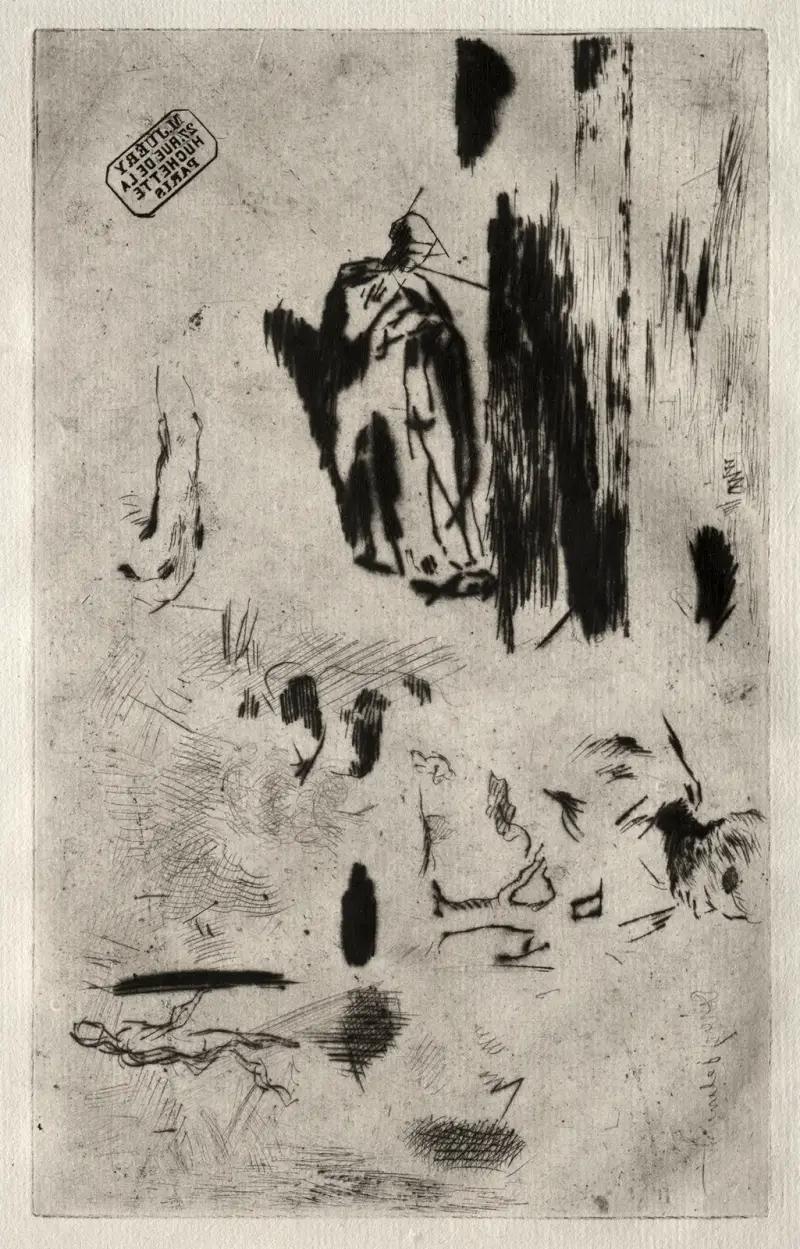 Talerz ze szkicami, Jean-François Millet