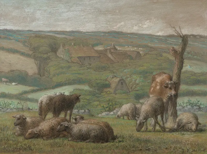 Pejzaż wiejski, Jean-François Millet
