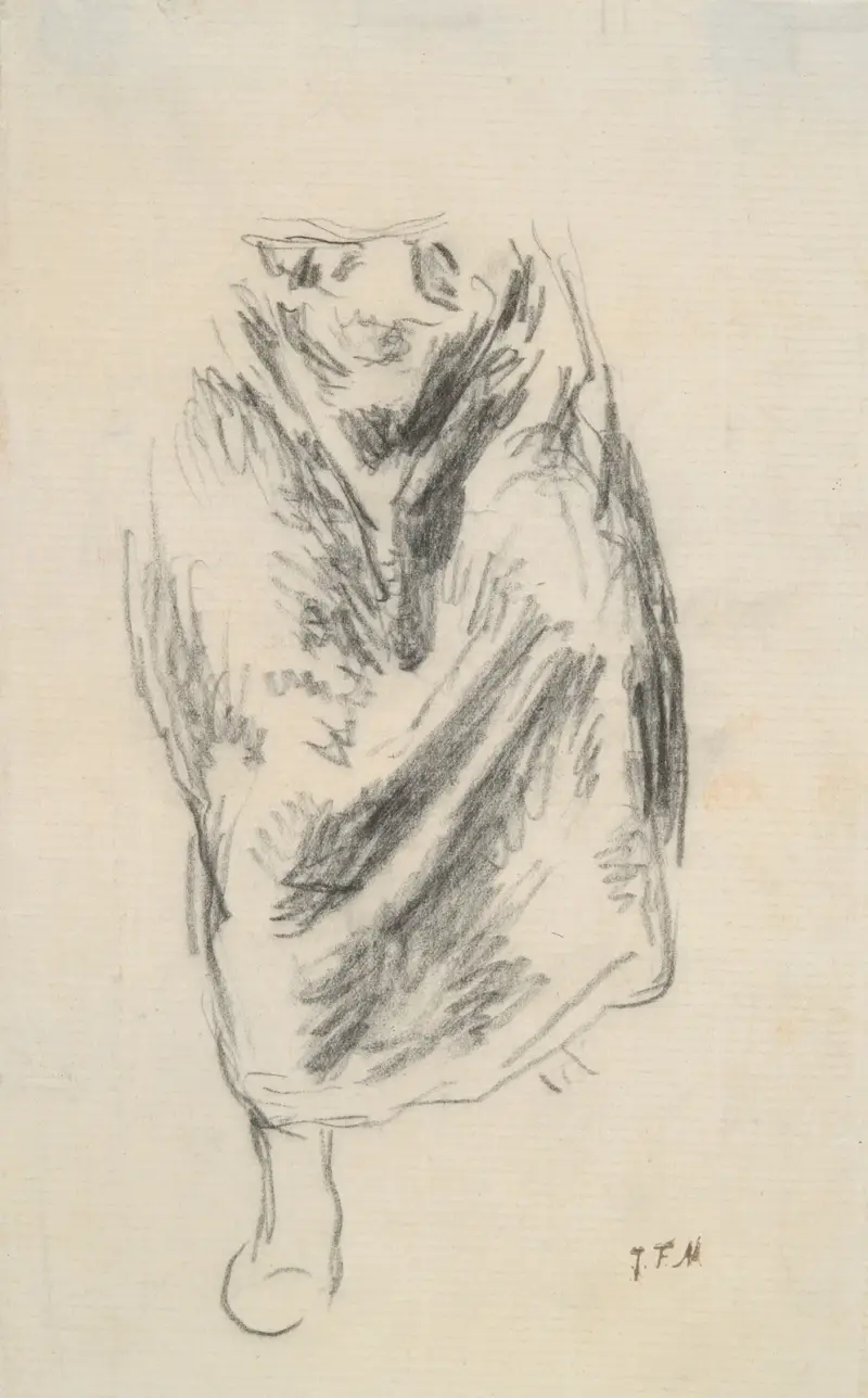 Studie für „Bergère Assise“ von Jean-François Millet