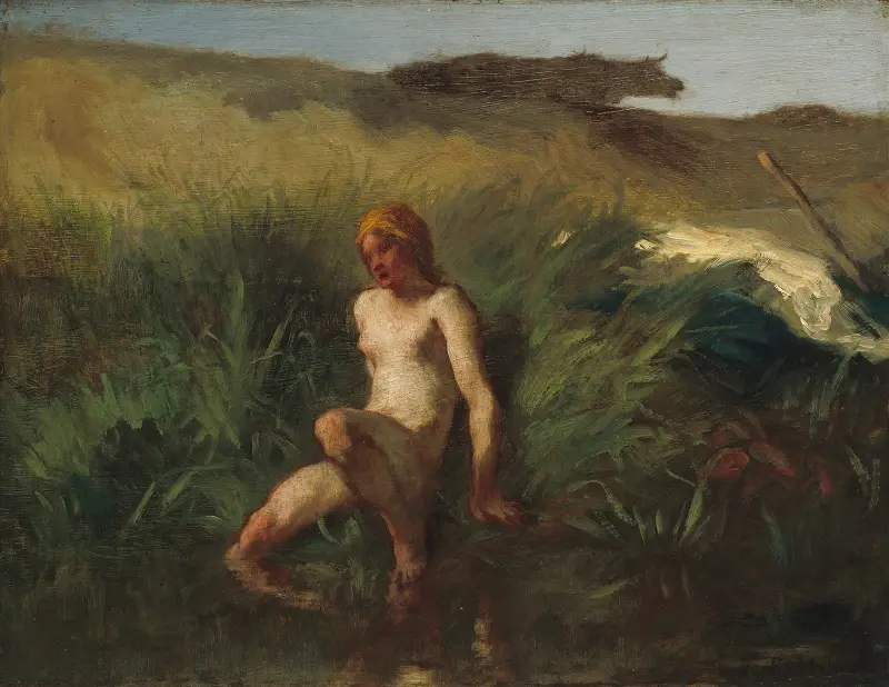 Kąpiąca się, 1846 – Nr. 1, Jean-François Millet