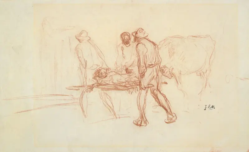 The New Born Calf av Jean-François Millet