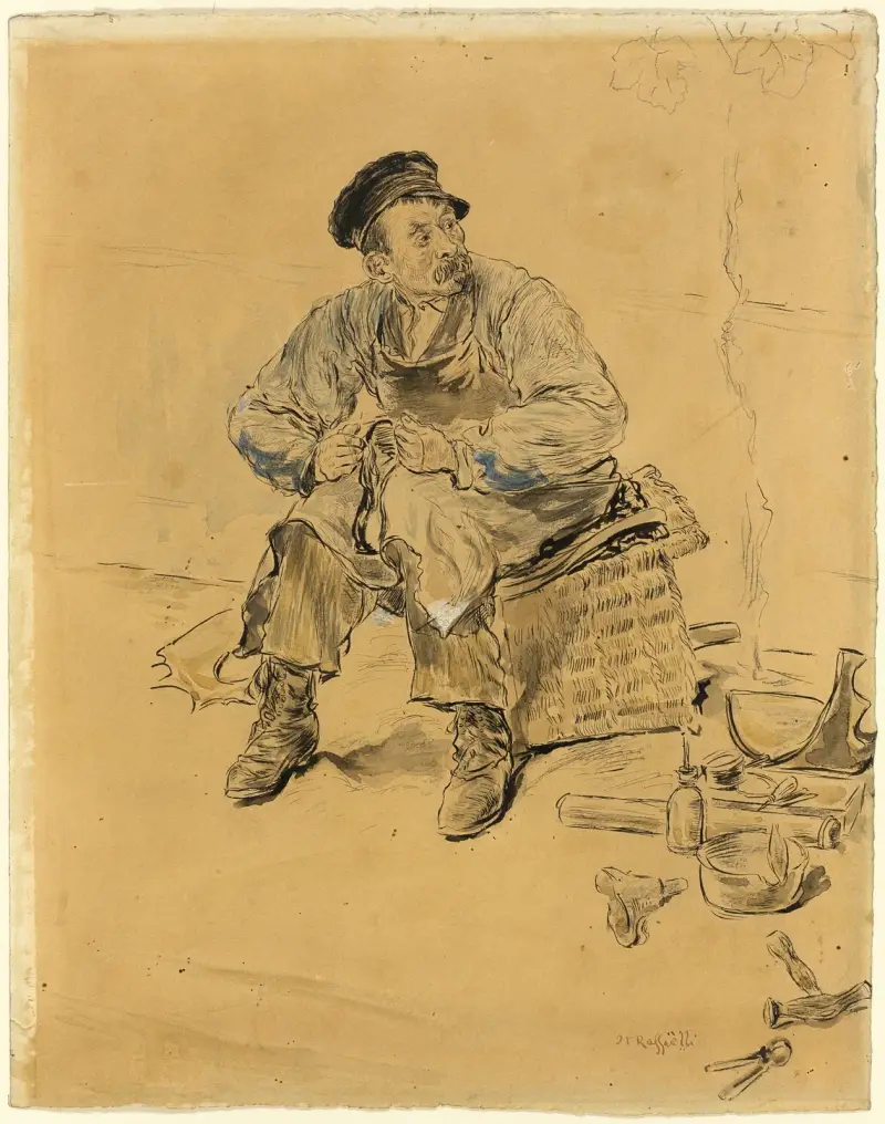 En skomakare av Jean François Raffaëlli