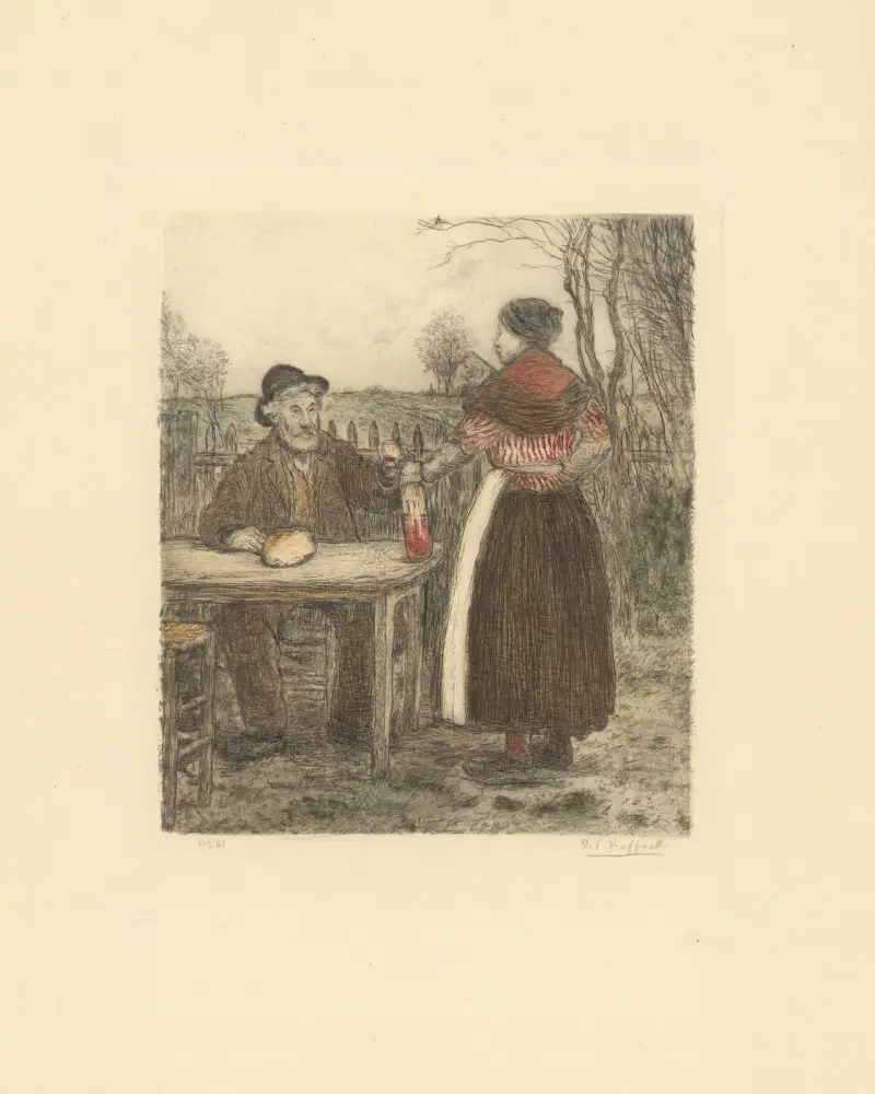 A votre santé, la mère Bontemps av Jean François Raffaëlli