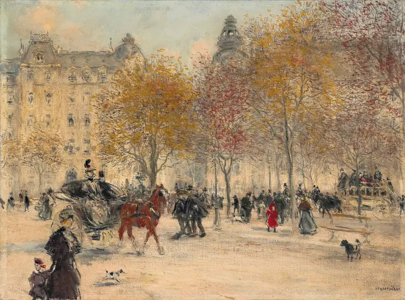 Höst i Paris av Jean François Raffaëlli