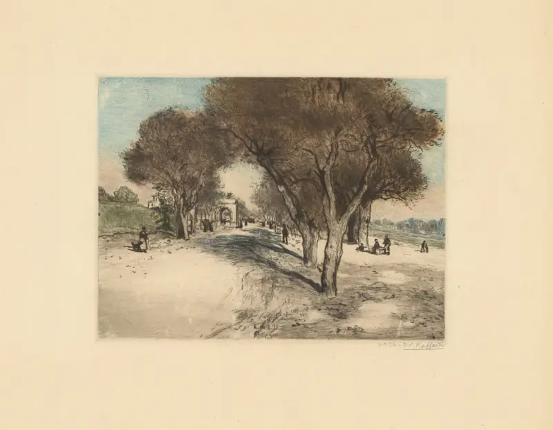 Die sonnige Straße von Jean François Raffaëlli