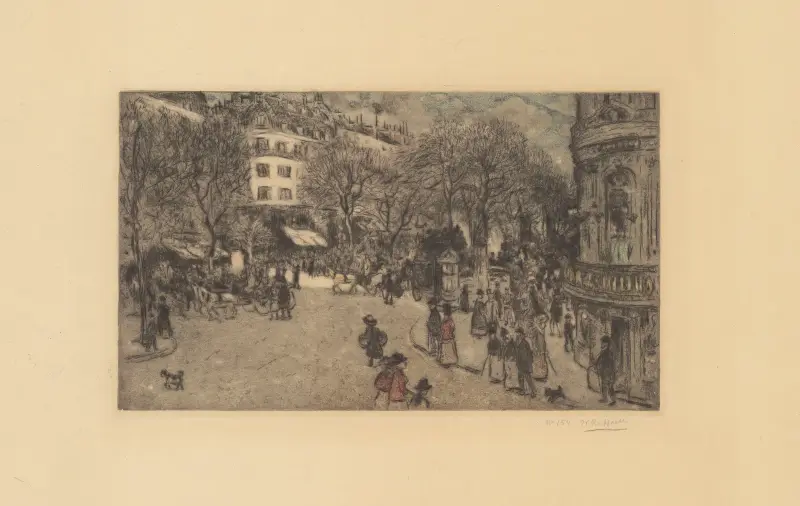 Le boulevard des Italiens av Jean François Raffaëlli