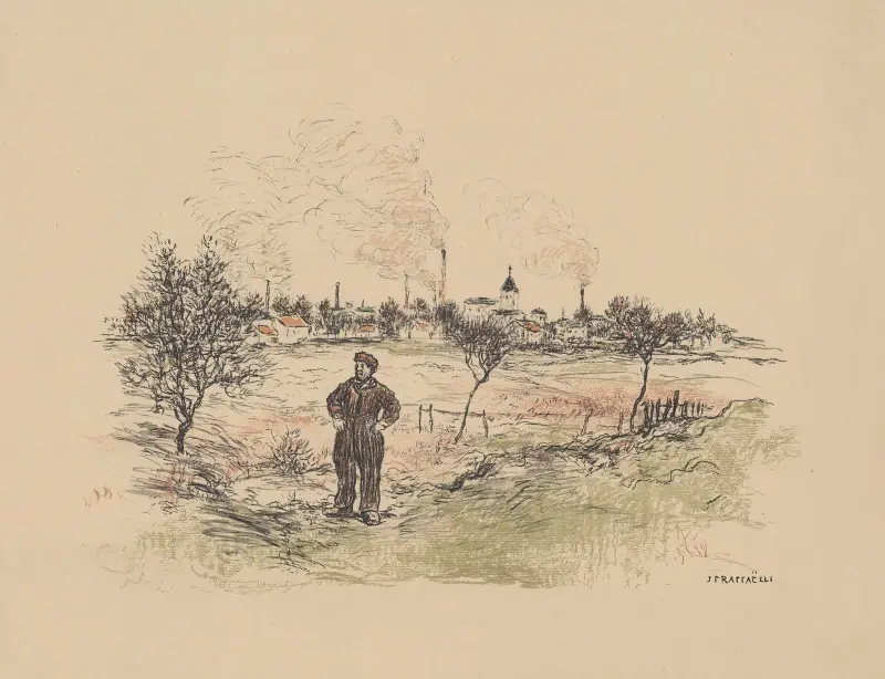 Le terrassier de la plaine Saint-Denis av Jean François Raffaëlli