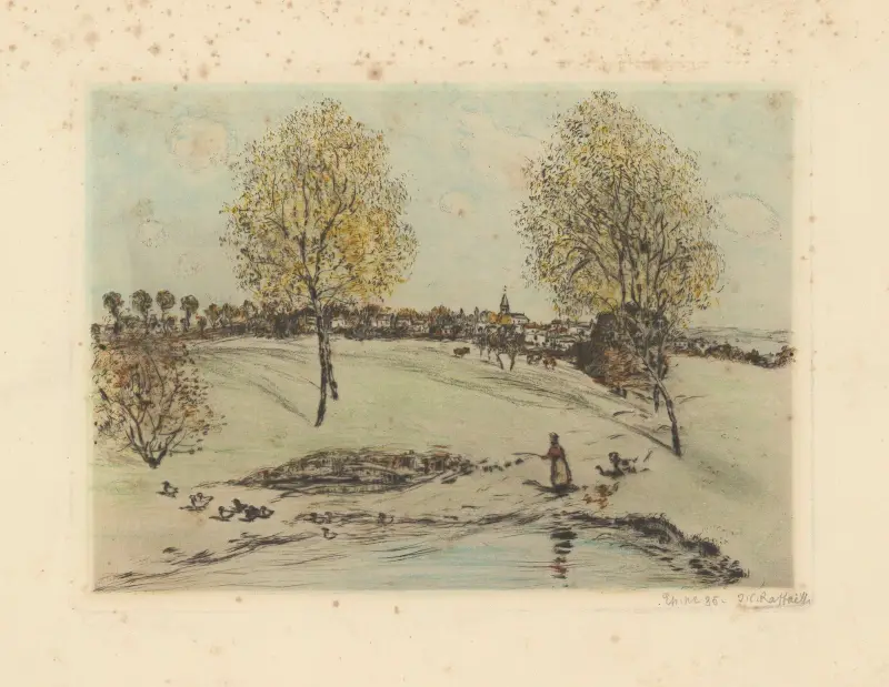 Byn på kullen av Jean François Raffaëlli