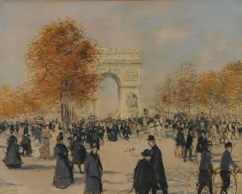 Les Champs-Élysées av Jean François Raffaëlli