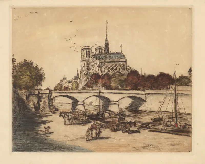 Notre-Dame in Paris von Jean François Raffaëlli