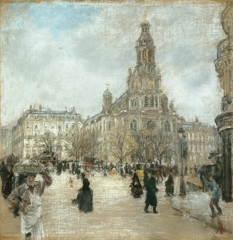 Place de la Trinité, Paris av Jean François Raffaëlli