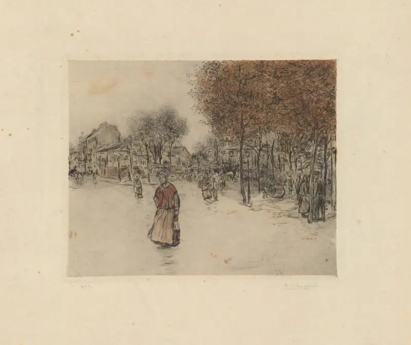 Route de la révolte, Neuilly av Jean François Raffaëlli
