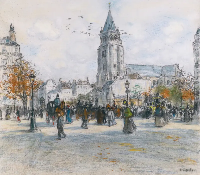 Saint-Germain-des-Prés av Jean François Raffaëlli