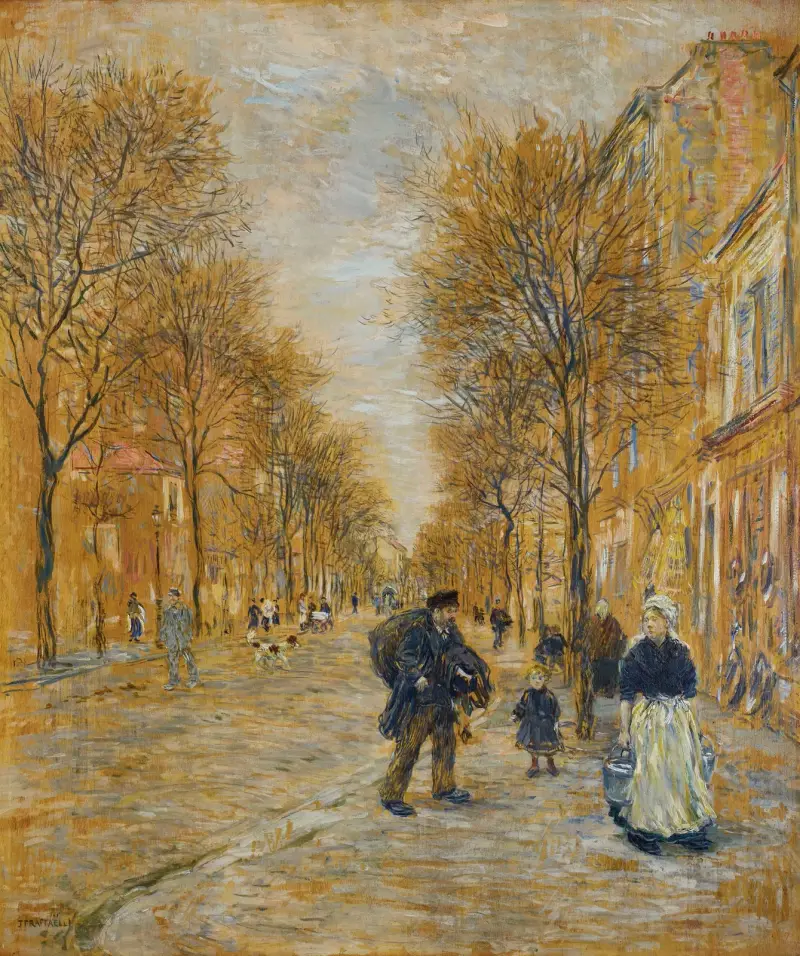 Gata i Asnières av Jean François Raffaëlli