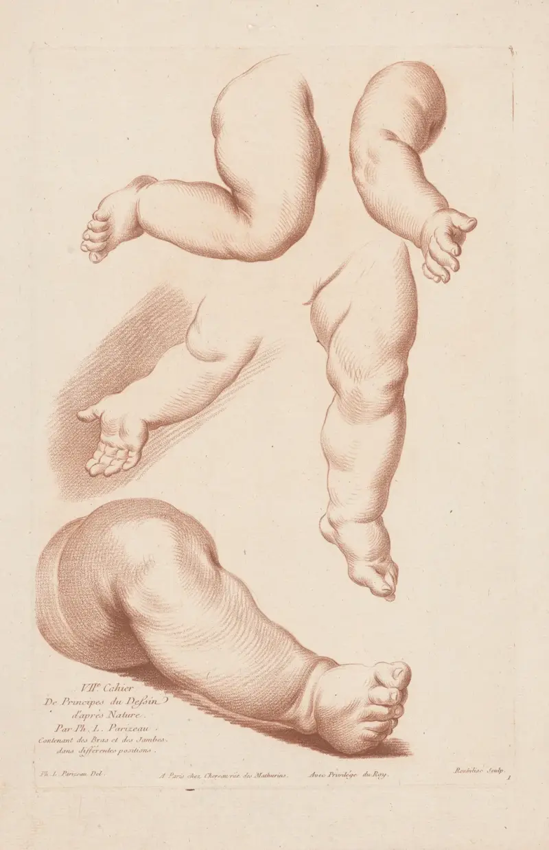 Composition with three legs and two arms av Louis-François Roubiliac