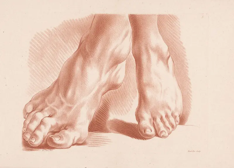 Zwei Füße, 1749 – Nr. 5 von Louis-François Roubiliac