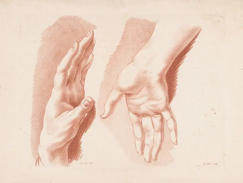 Dvě ruce, 1749 – Nr. 2, Louis-François Roubiliac