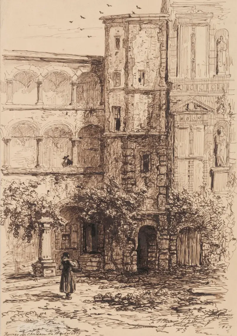 Ruinerna av Heidelbergs slott av François Stroobant