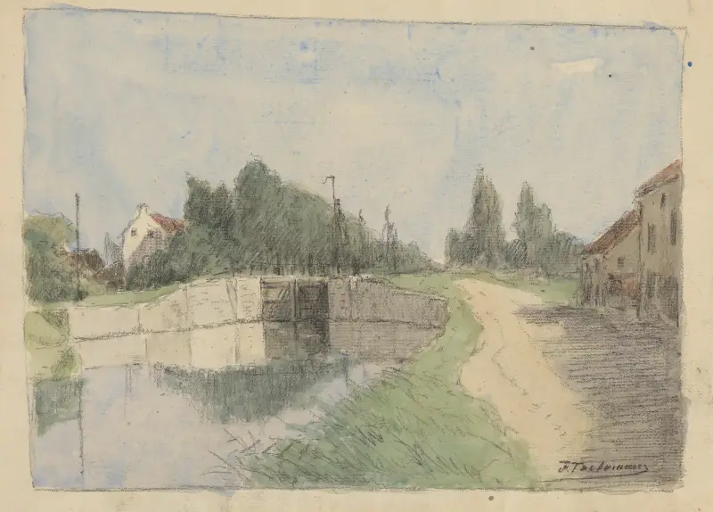 Kanalen från Leuven till Mechelen (slussen) av Jean-François Taelemans
