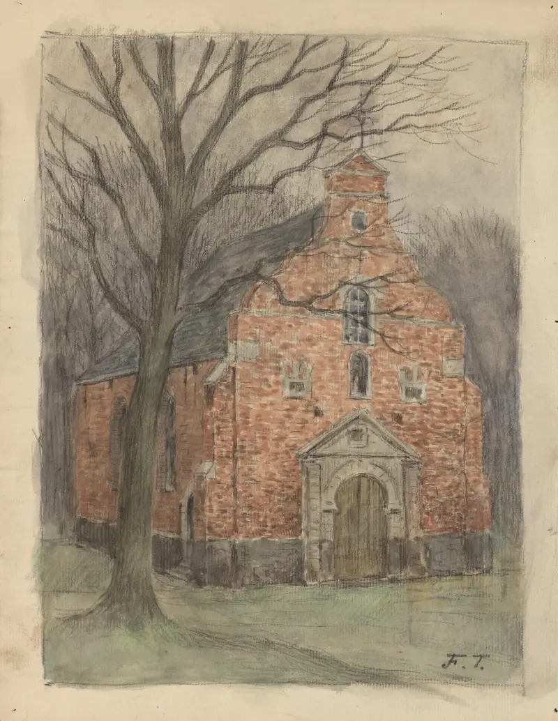 Chapelle forestière aux briques rouges av Jean-François Taelemans