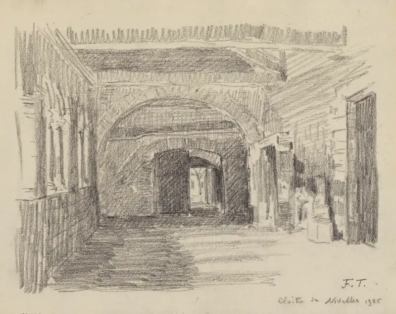 Klostergången i Nivelles (interiörvy) av Jean-François Taelemans