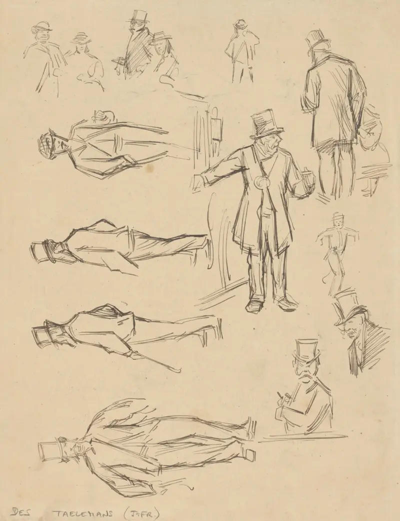 Studier av mansfigurer av Jean-François Taelemans