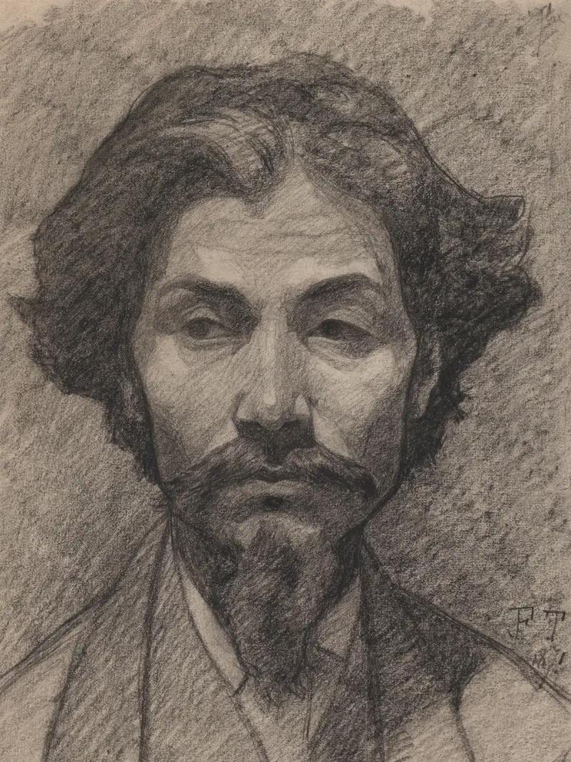Portrait of Félicien Rops av Jean-François Taelemans