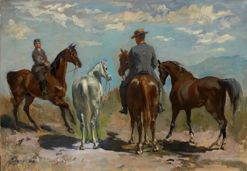 Pferde und Reiter von Frank Buchser