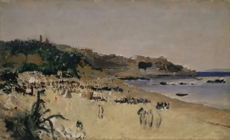 On the Beach at Tangier av Frank Buchser